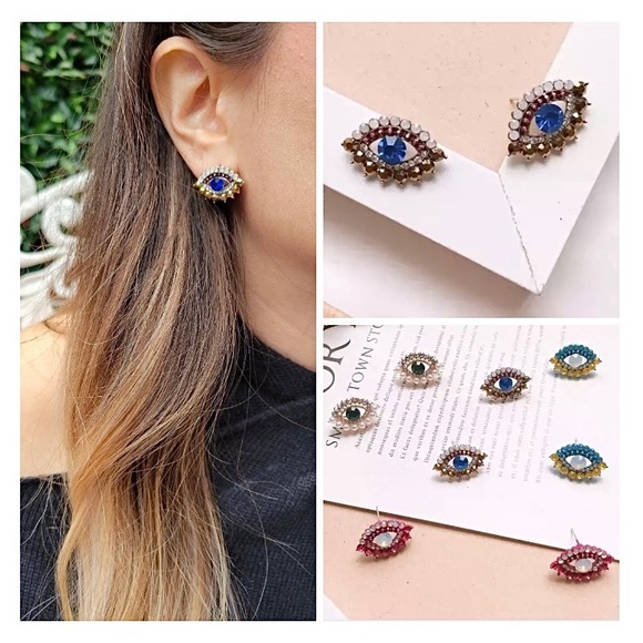 Jewelry - Evil Eye Minimalist Stud Earrings